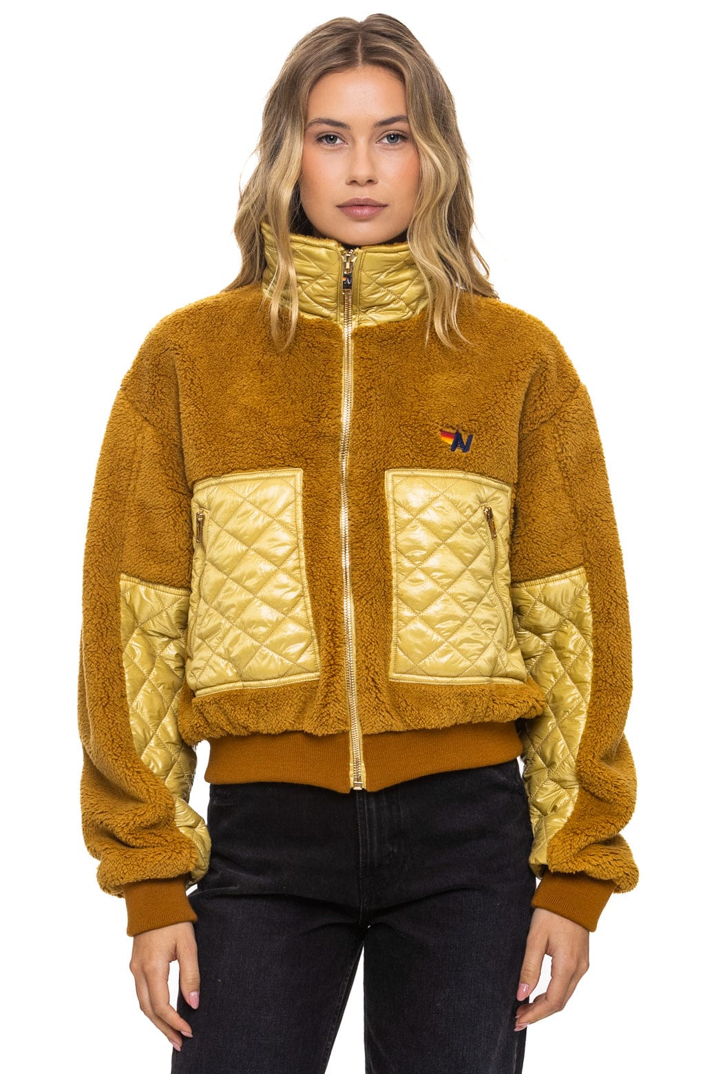 Image of TEDDY FULL ZIP JACKET - HONEY