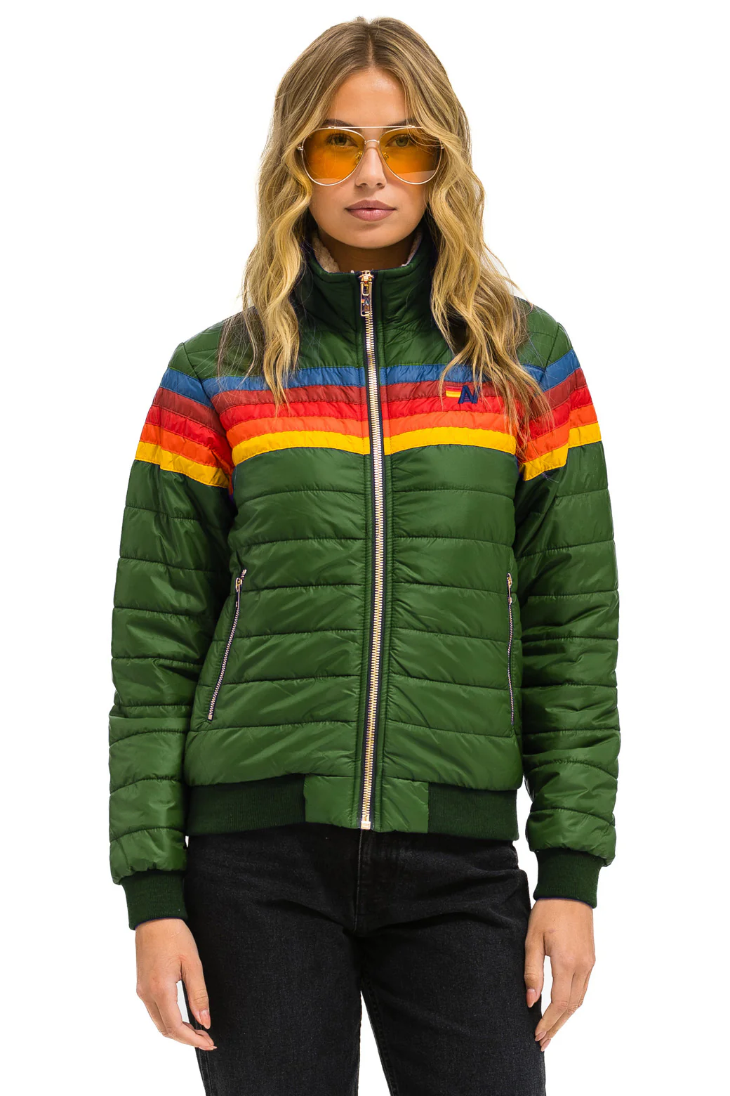 Image of 5 STRIPE JACKET - GARDEN GREEN