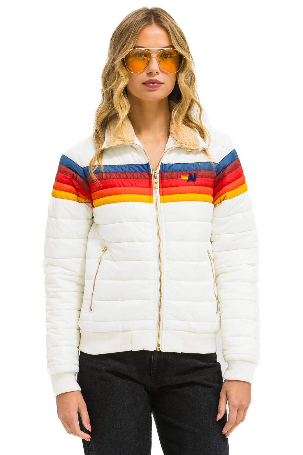 Image of 5 STRIPE JACKET - WHITE