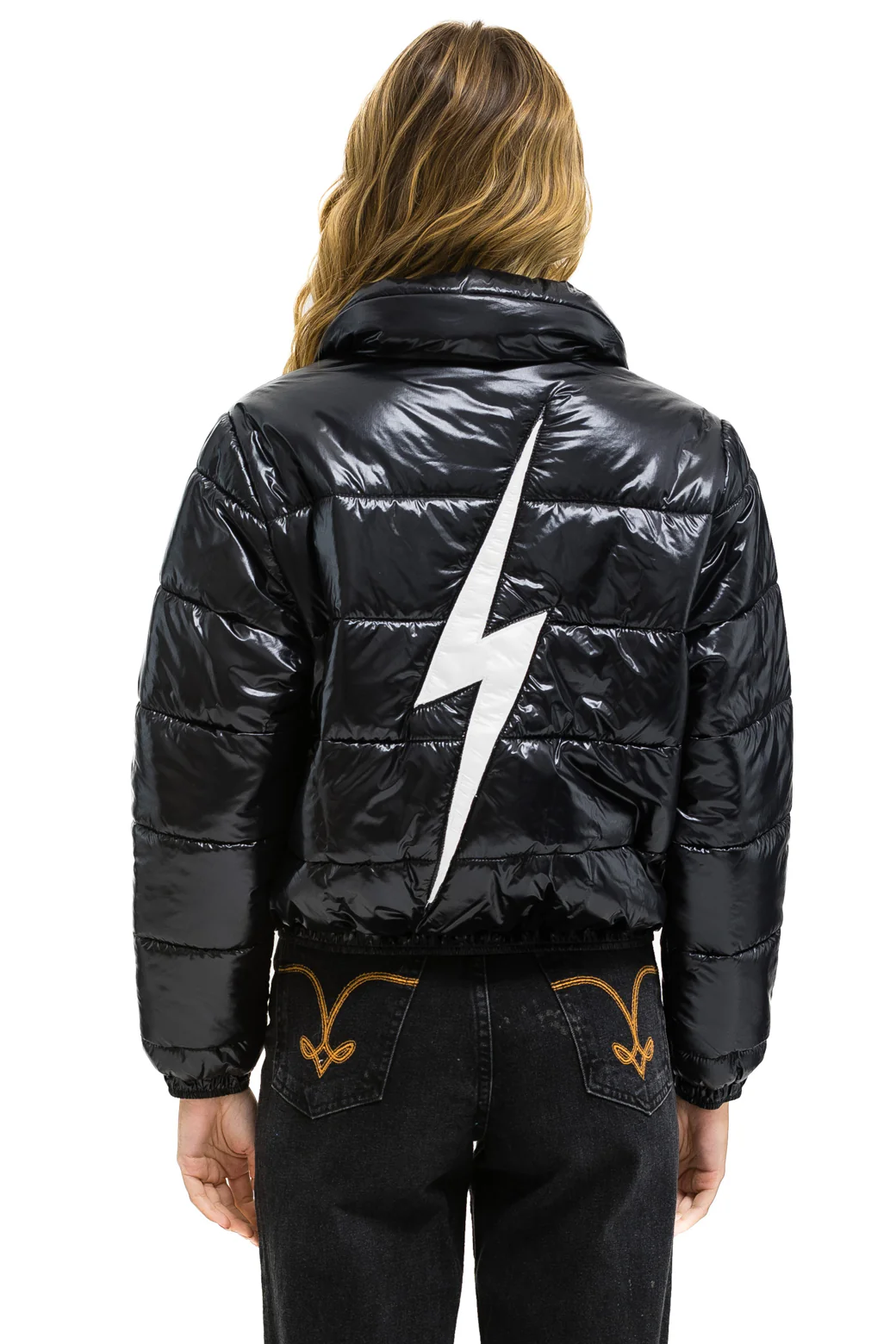 Image of BOLT LUXE APRES PUFFER JACKET - GLOSSY BLACK