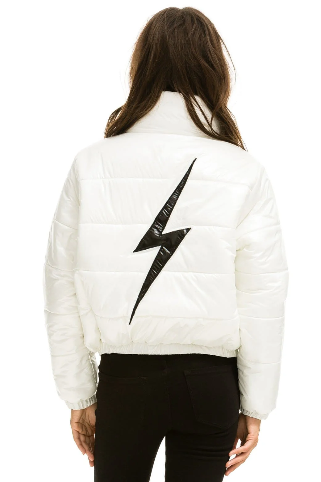 Image of BOLT LUXE APRES PUFFER JACKET - GLOSSY WHITE