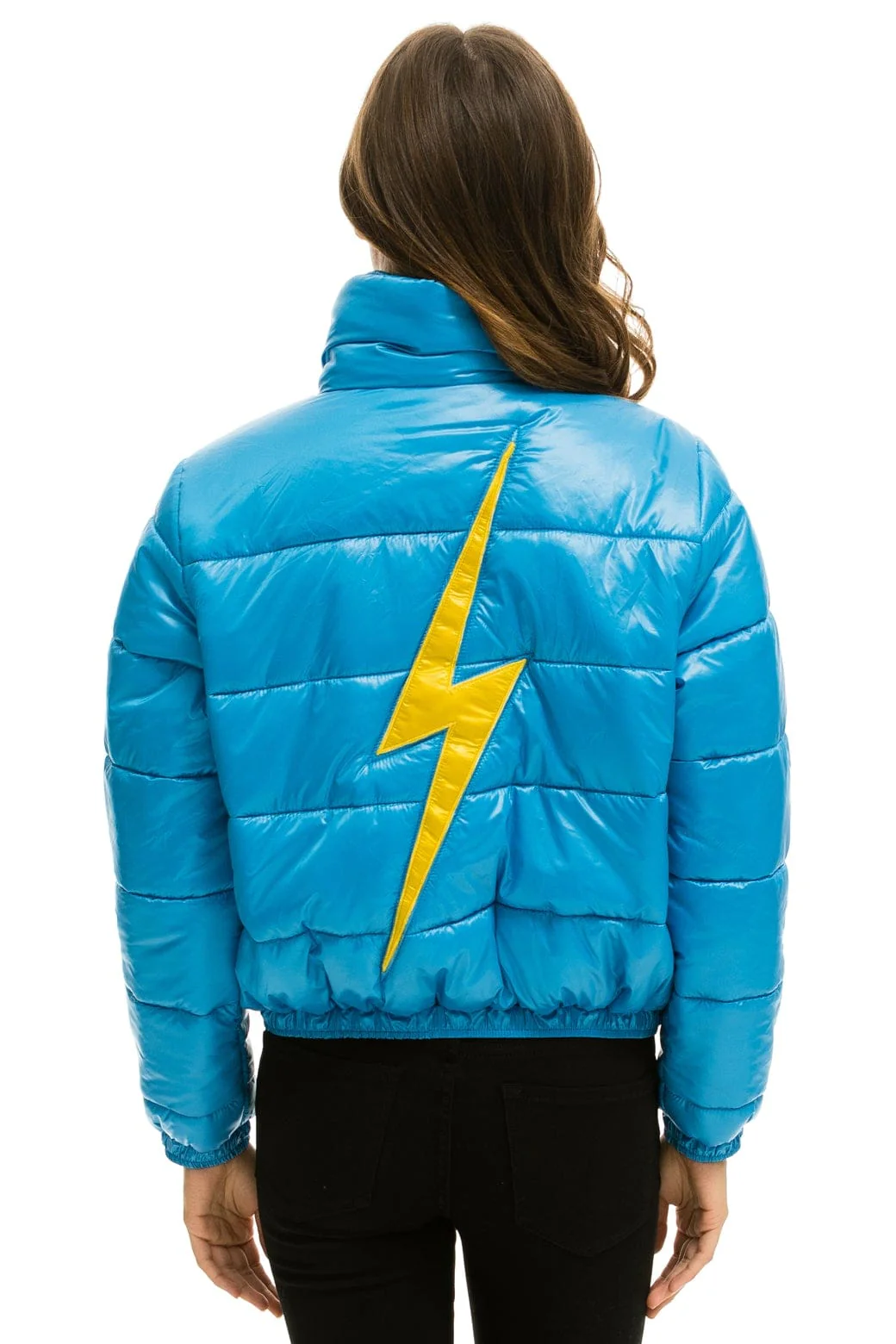 Image of BOLT LUXE APRES PUFFER JACKET - GLOSSY OCEAN