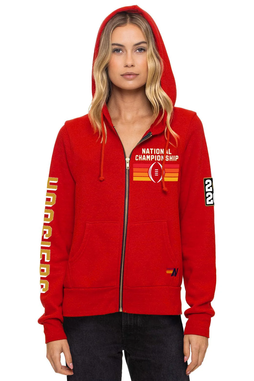 Image of INDIANA UNIVERSITY CFP 2026 UNISEX ZIP HOODIE - CRIMSON