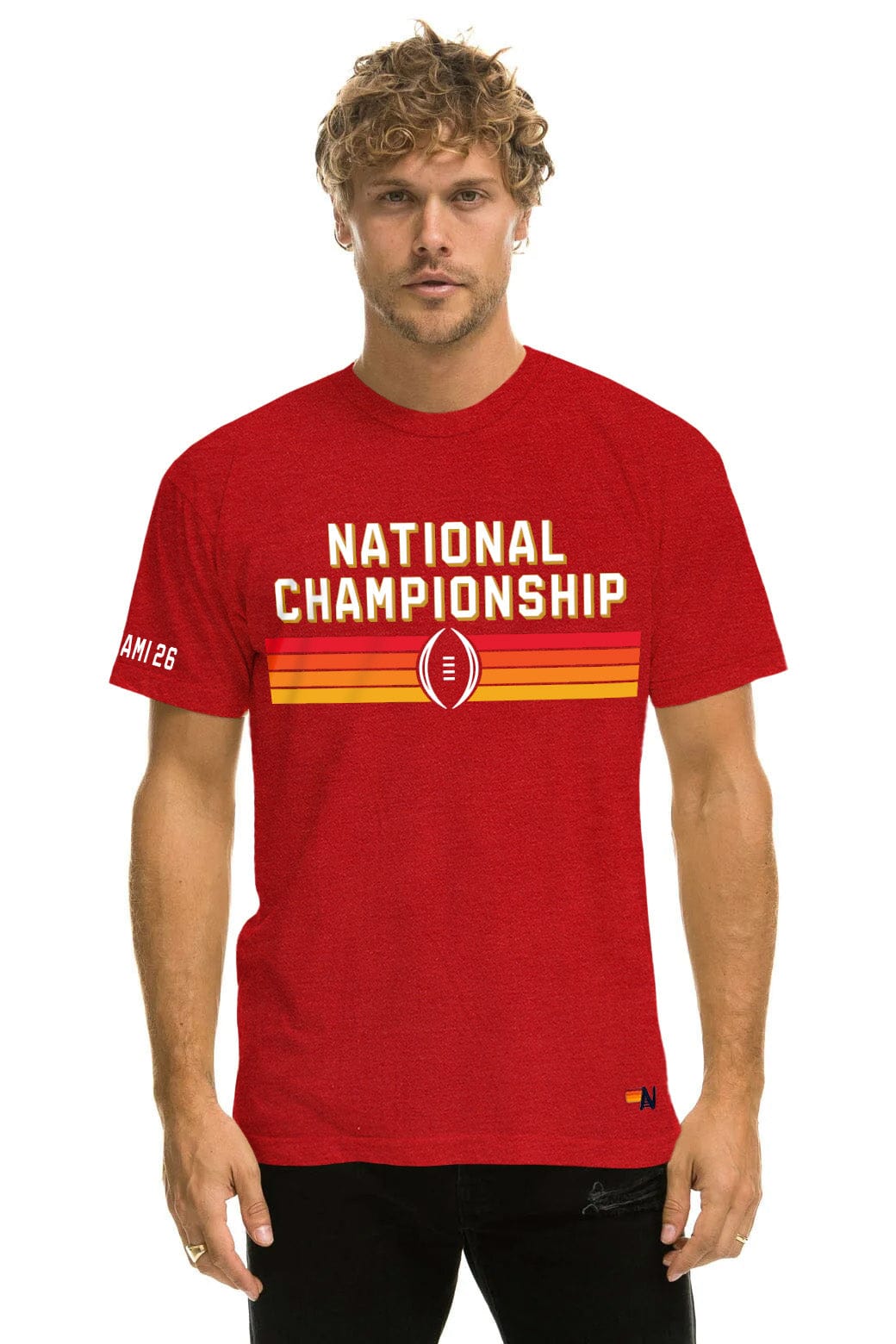 Image of INDIANA UNIVERSITY CFP 2026 CREW TEE SHIRT - CRIMSON