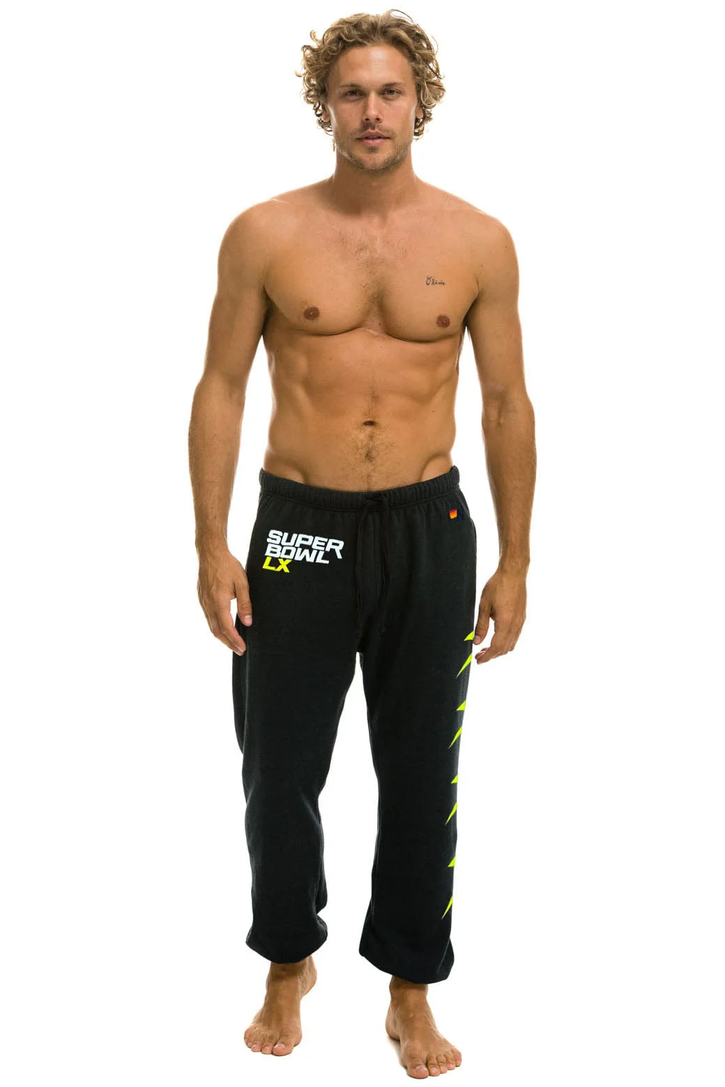 Image of SUPER BOWL 2026 BOLT UNISEX SWEATPANTS - CHARCOAL