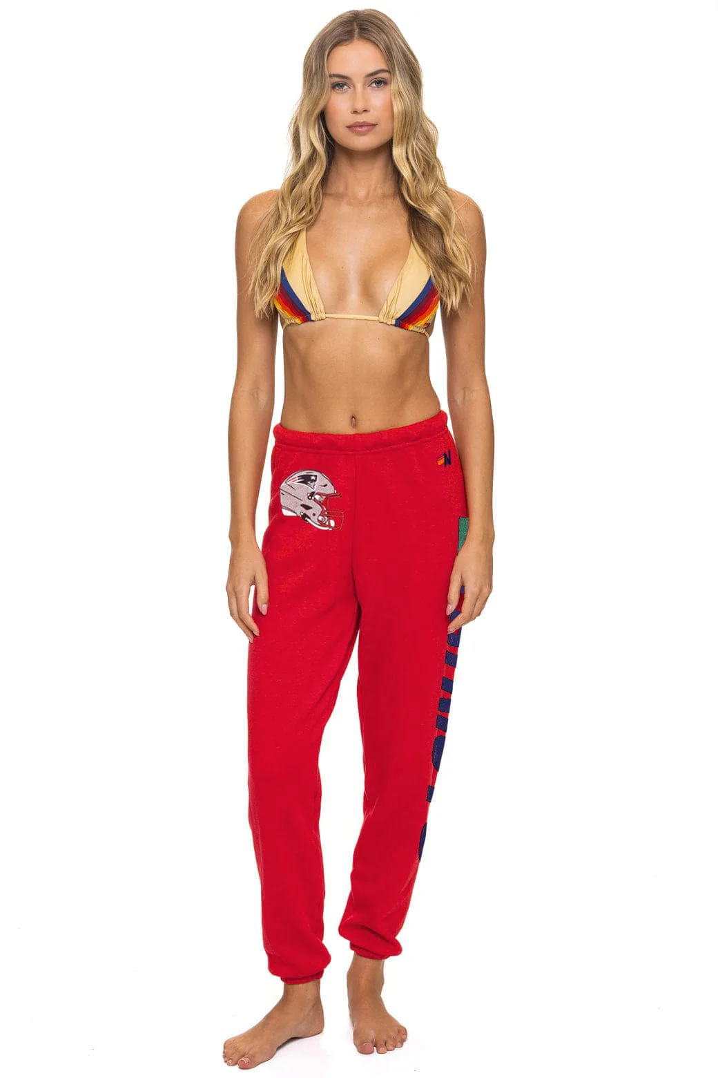 Image of NEW ENGLAND PATRIOTS HELMET 2026 SWEATPANTS - FLASH RED