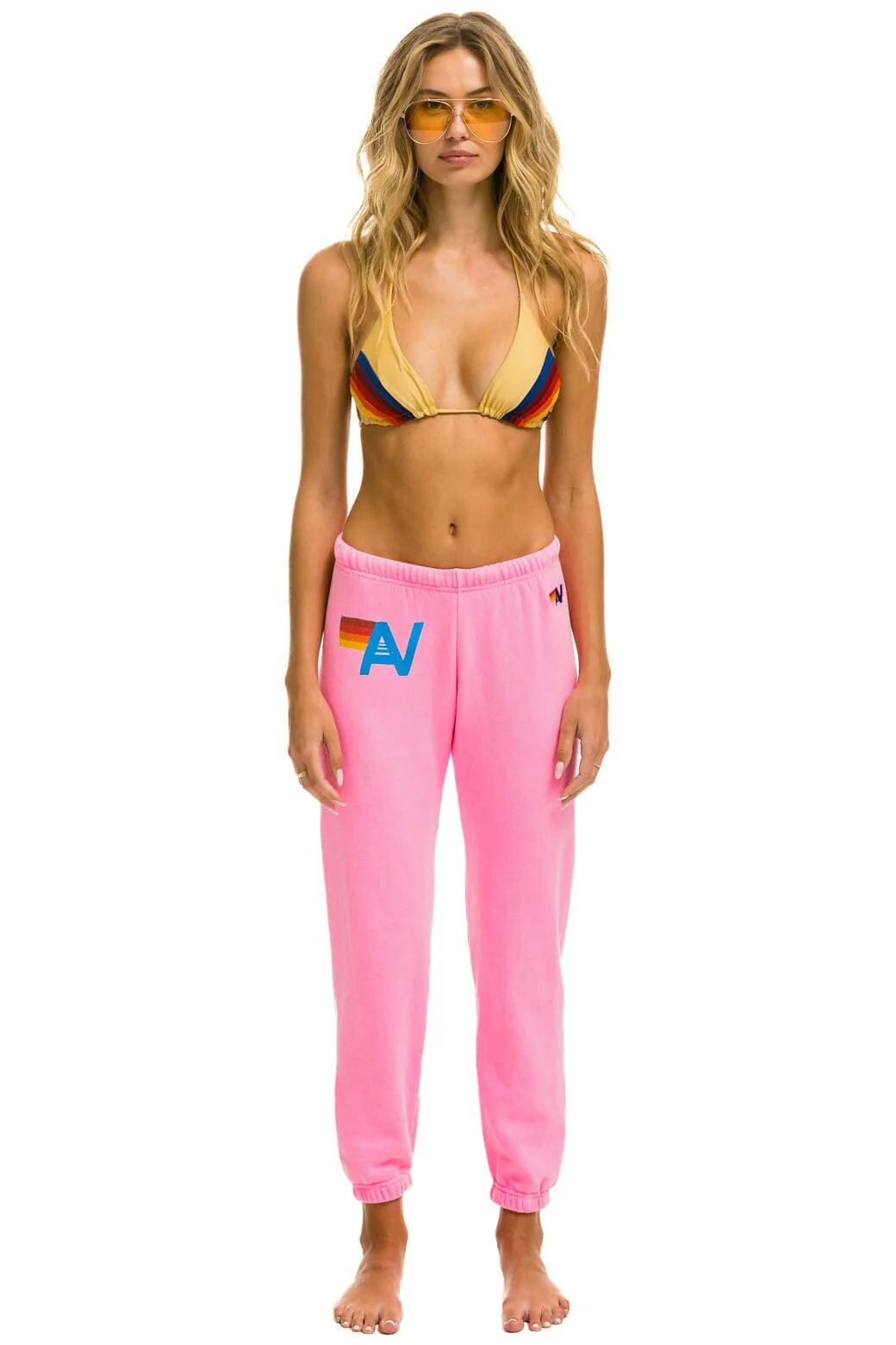 Image of LOGO SWEATPANTS - NEON PINK