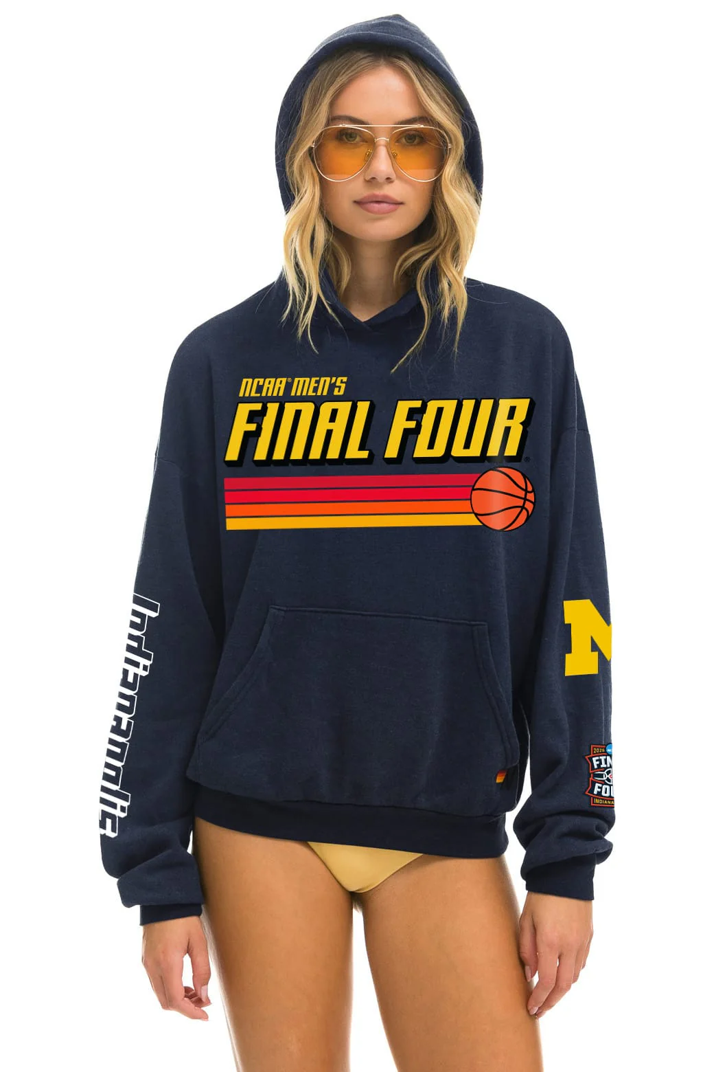 Image of MICHIGAN WOLVERINES FINAL FOUR 2026 PULLOVER HOODIE - NAVY