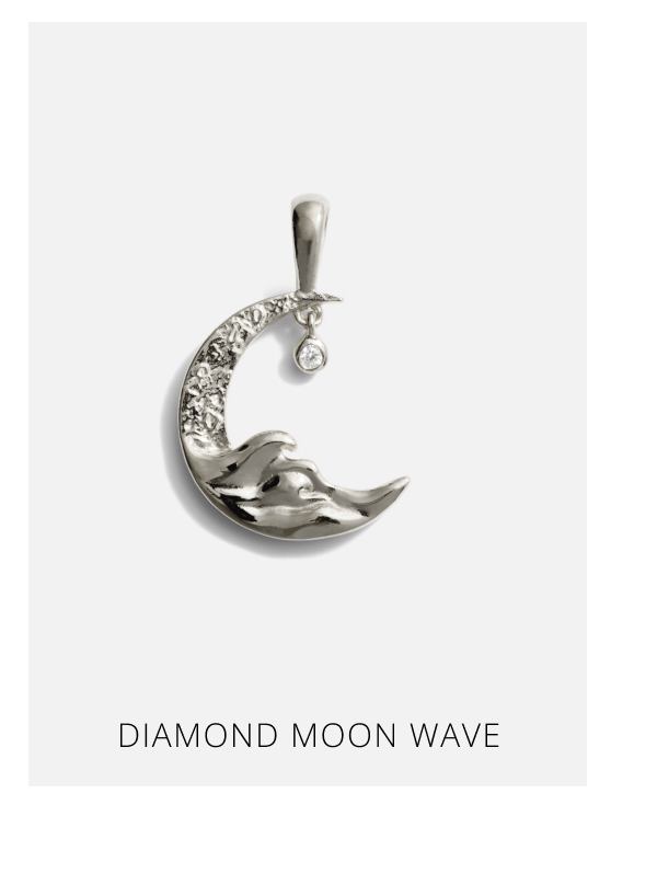 Diamond Moon Wave Necklace