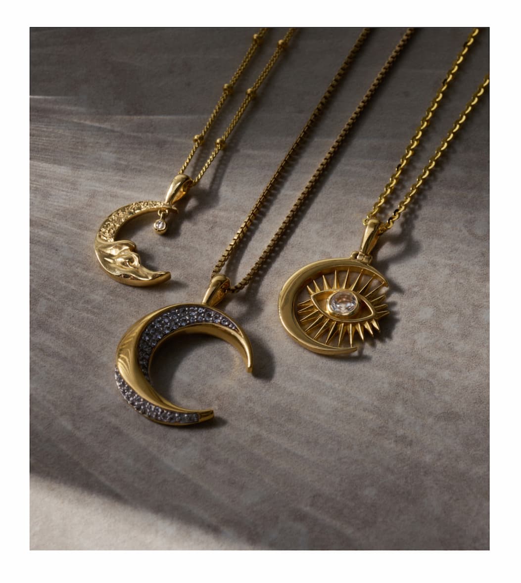 Image of different moon desings.