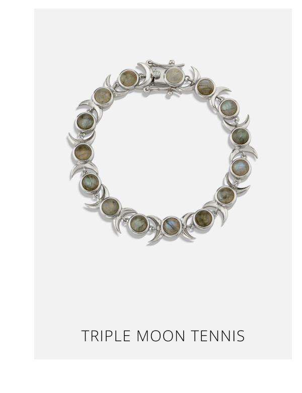 Triple Moon Tennis Bracelet