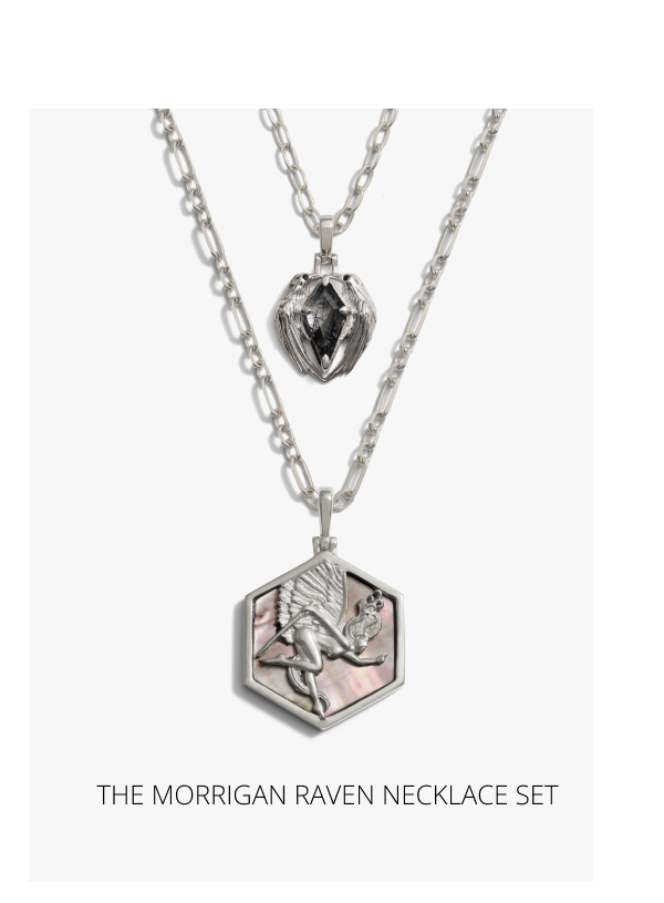The Morrigan Raven Necklace Set