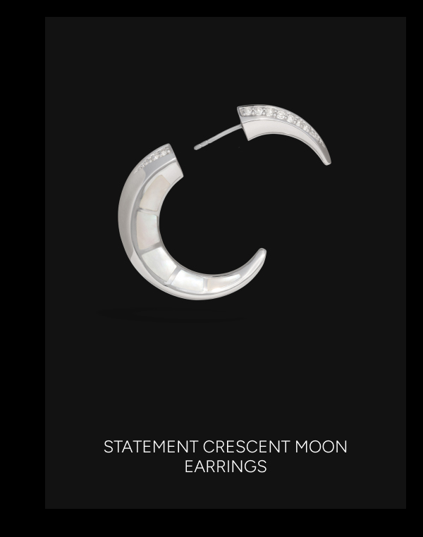 Statement Crescent Moon Earring