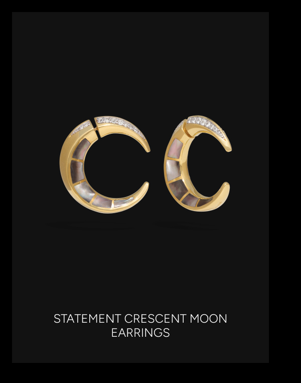 Statement Crescent Moon Earrings