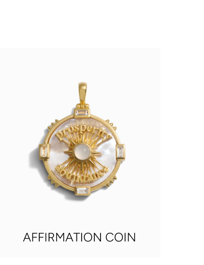 Prosperity Affirmation Coin Necklace
