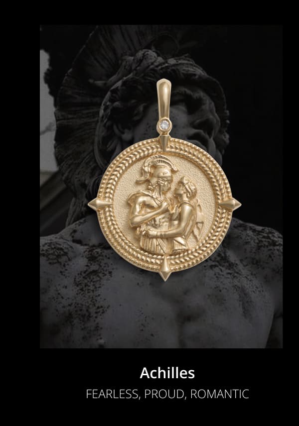 Diamond Achilles & Patroclus Pendant