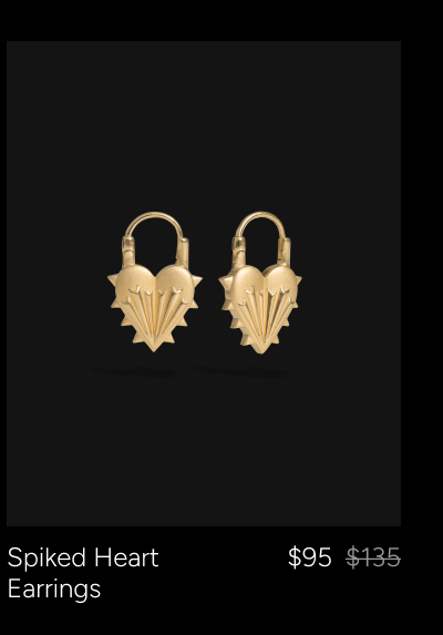 Spiked Heart Earrings