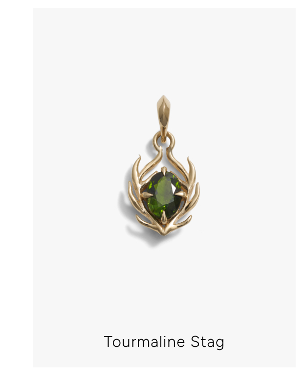 Tourmaline Stag Amulet