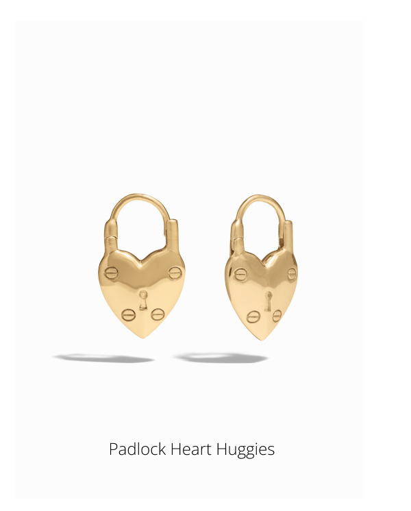 Padlock Heart Huggies