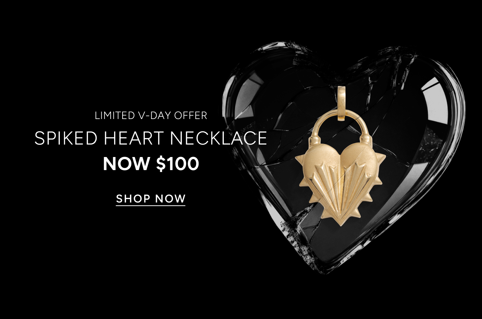Spike Heart Necklace