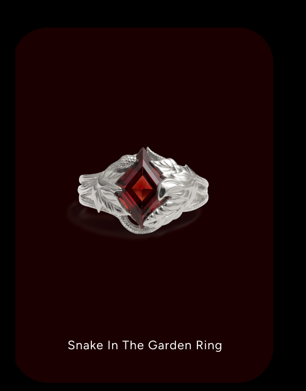 Gemstone Snake In The Garden Ring