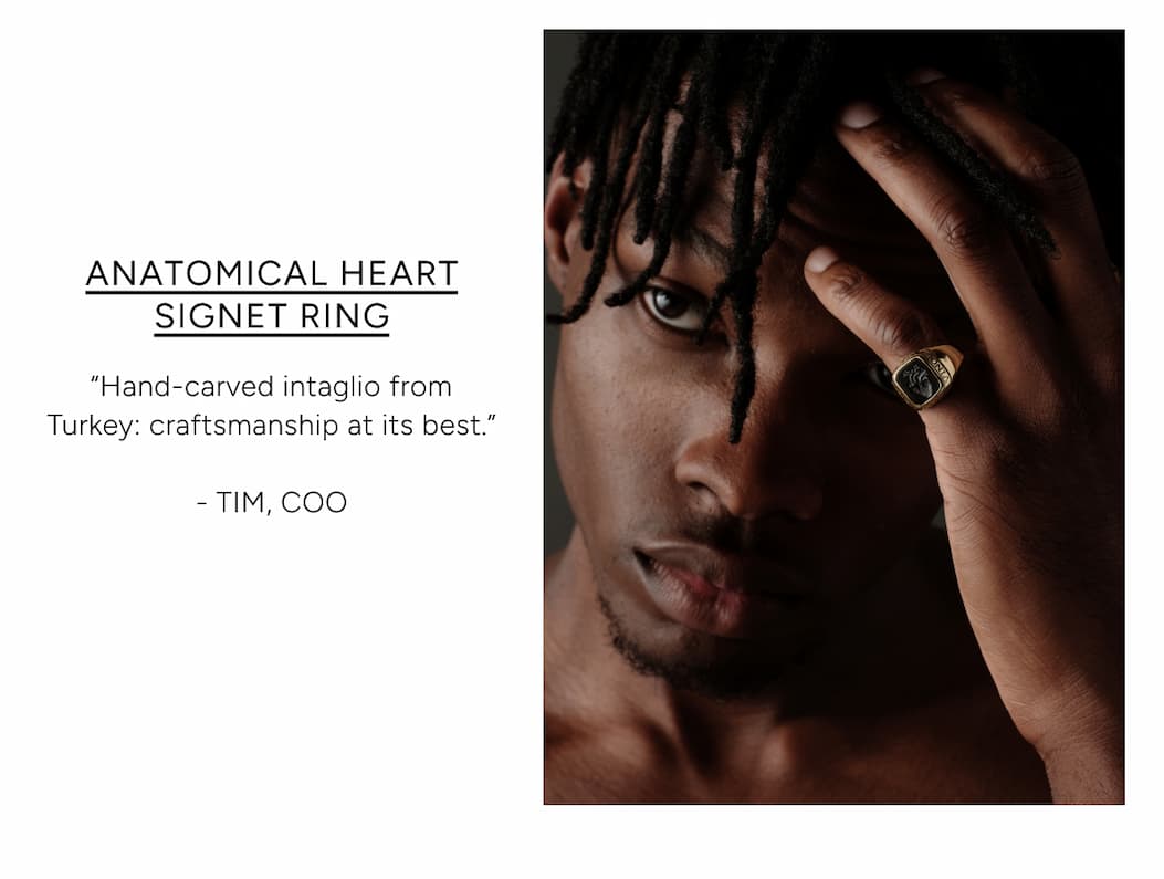 Anatomical Heart Signet Ring