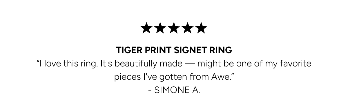 Tiger Print Signet Ring