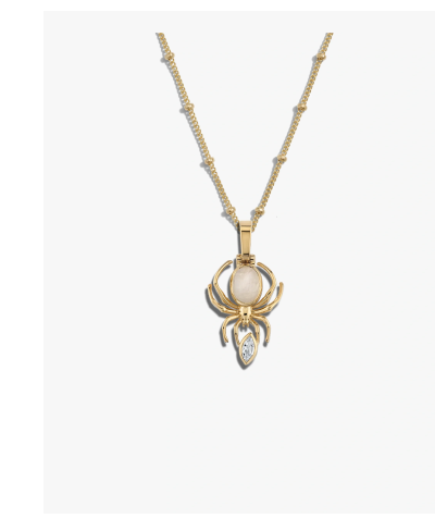 Moonstone Spider Necklace