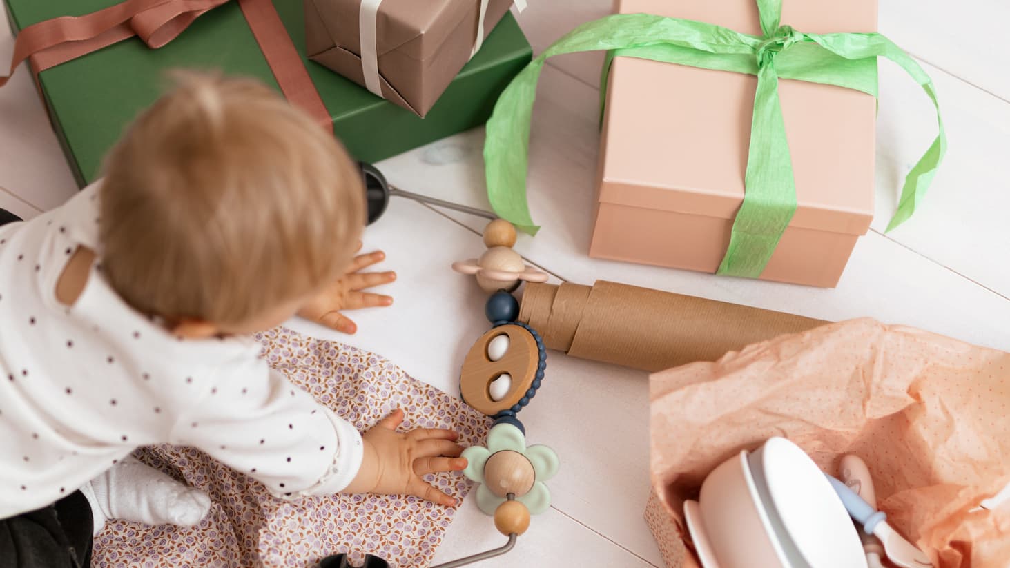 toddler gift wrapping