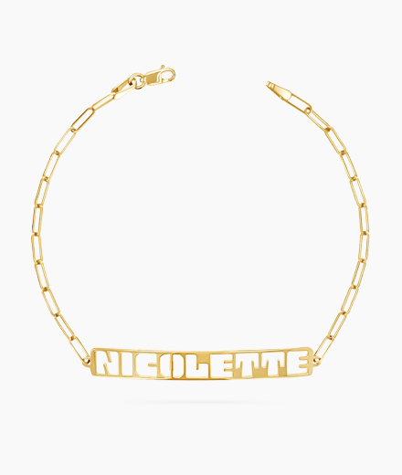 Customizable Cut-Out Name Bracelet