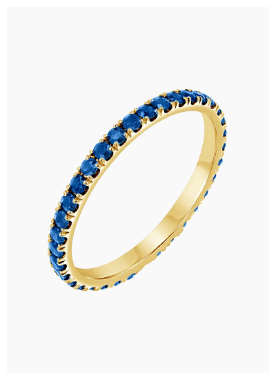 Blue Sapphire Eternity Band