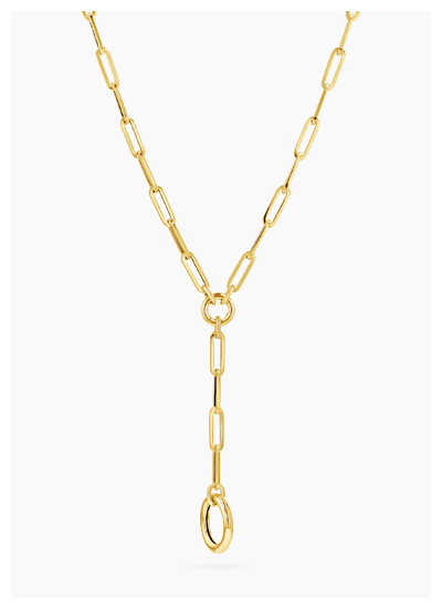 Paperclip Loop Charm Necklace Y Chain