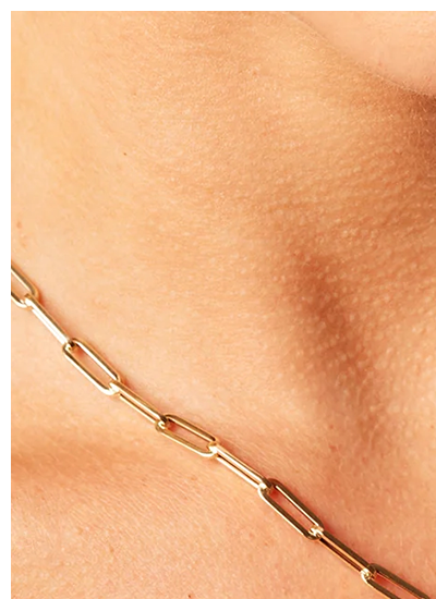 Paperclip Loop Charm Necklace Y Chain