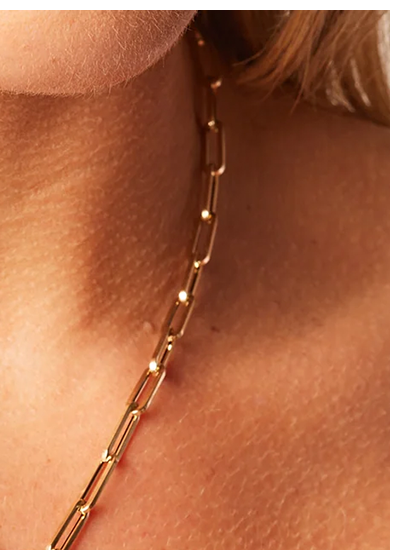 Paperclip Loop Charm Necklace Y Chain