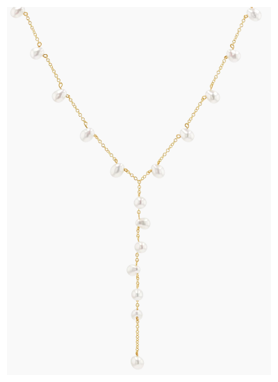 Pearl Lariat Y Chain Necklace