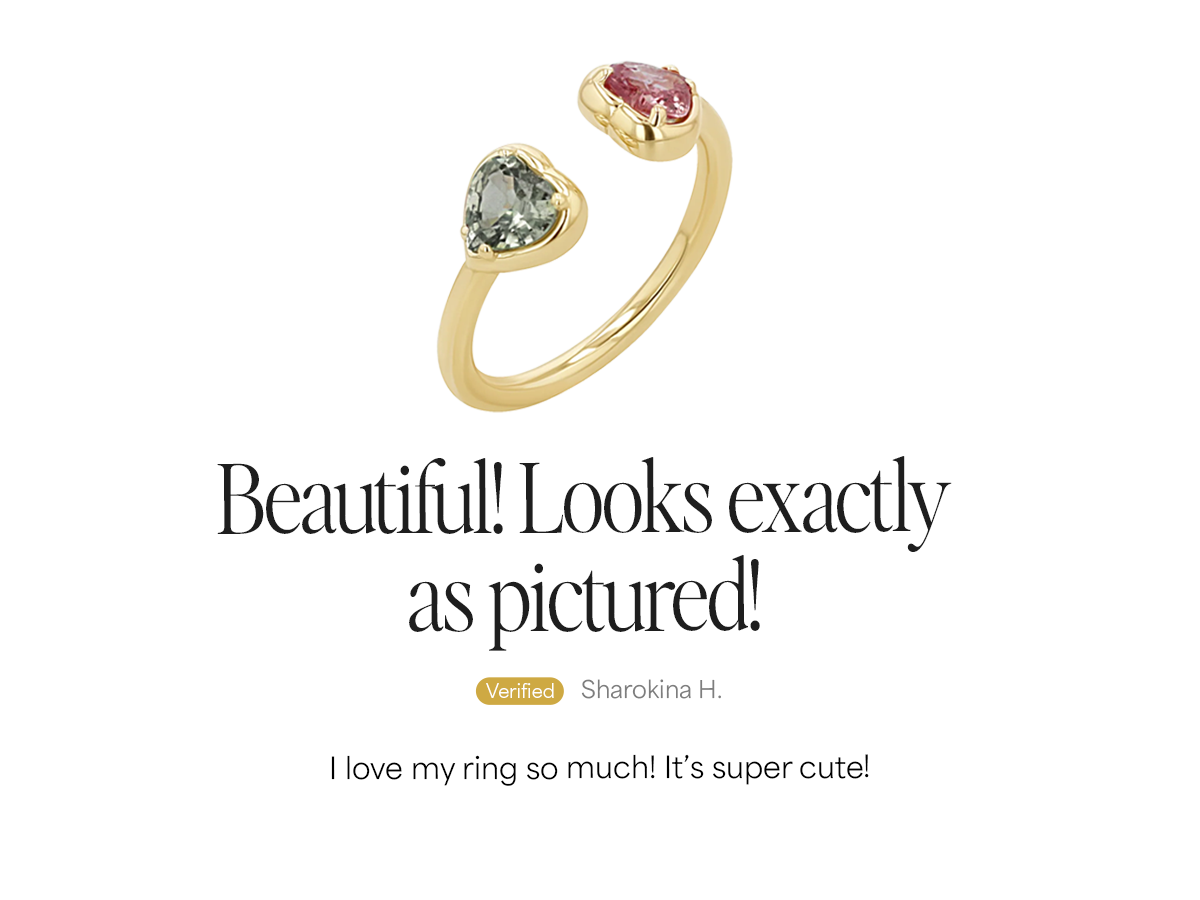 Sapphire Heart Duo Wrap Ring