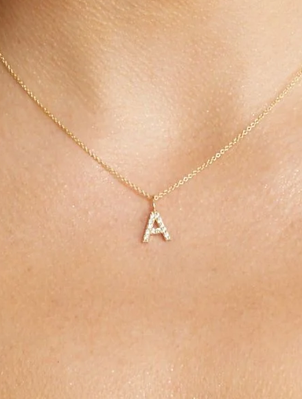 Diamond Pave Letter Charm