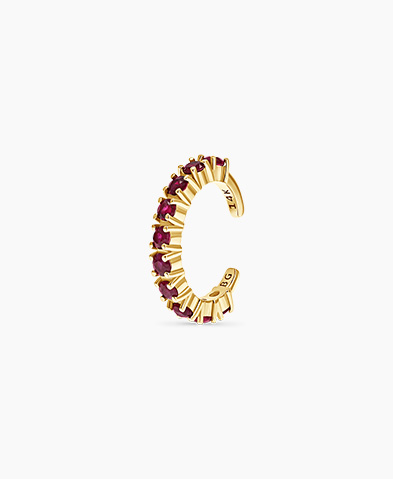 Ruby Gemstone Ear Cuff