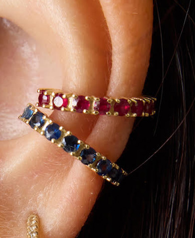 Sapphire Gemstone Ear Cuff