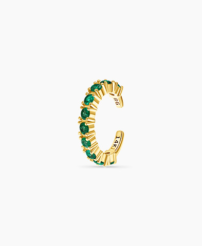 Emerald Gemstone Ear Cuff