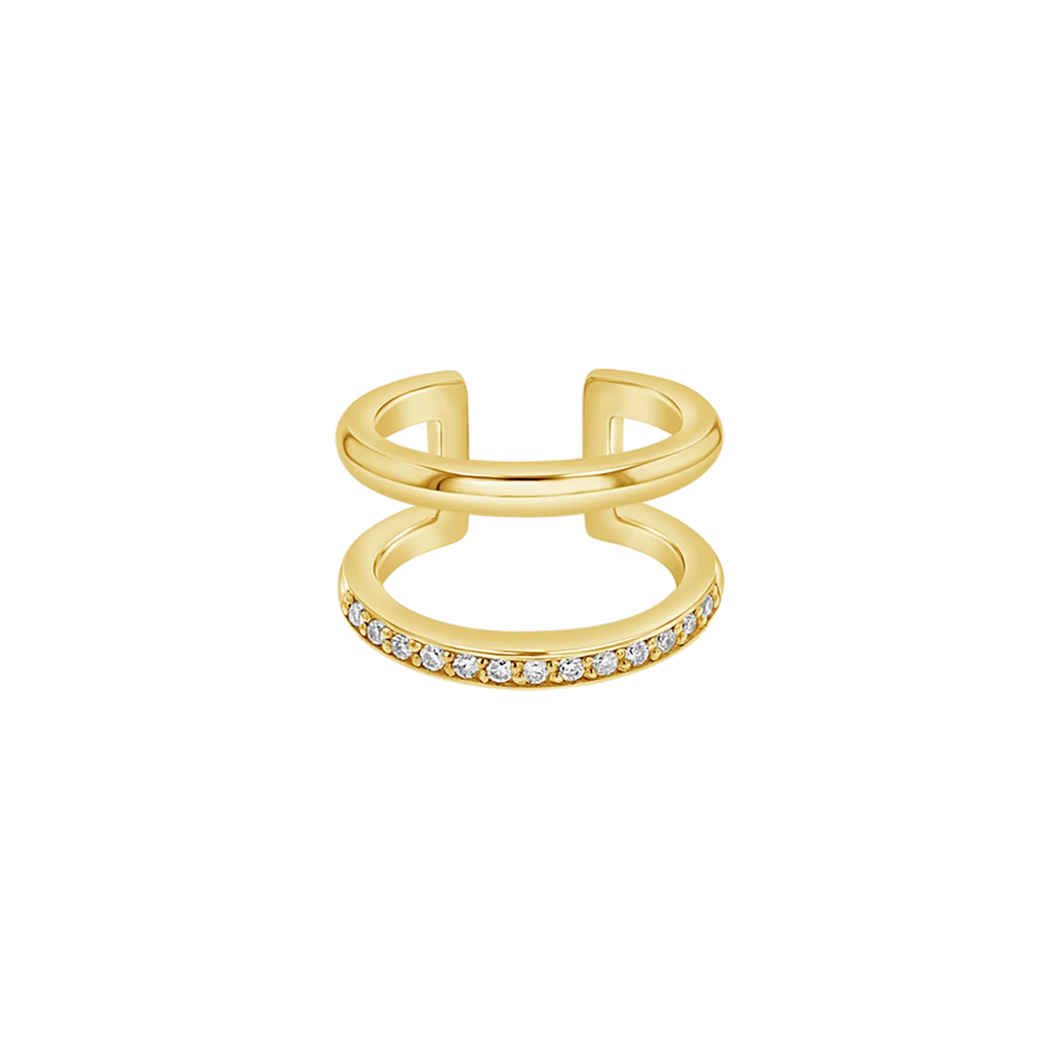 Image of Diamond Pave Open Band Ear Cuff