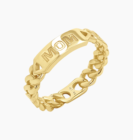 Engravable Cuban Link Ring