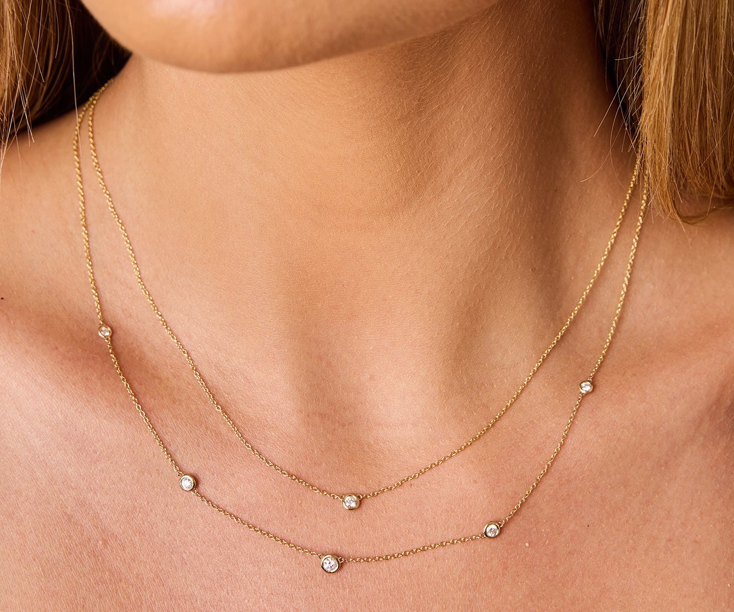 Diamond Solitaire Bezel Necklace