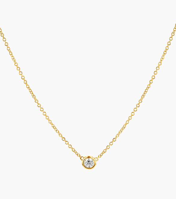 Diamond Solitaire Bezel Necklace