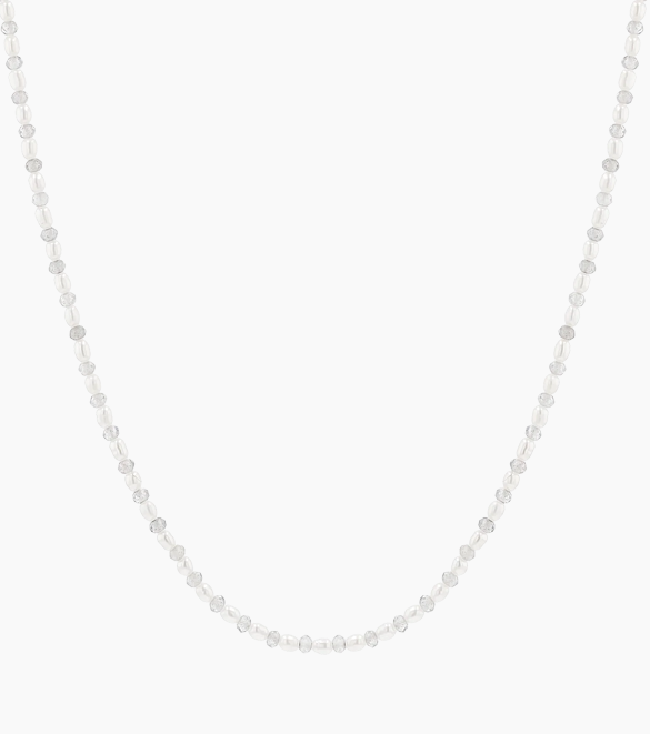 Pearl & Labradorite Strand Necklace