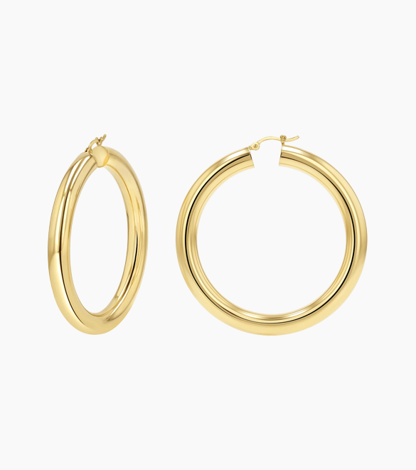 6mm Grand Tube Hoop Earrings