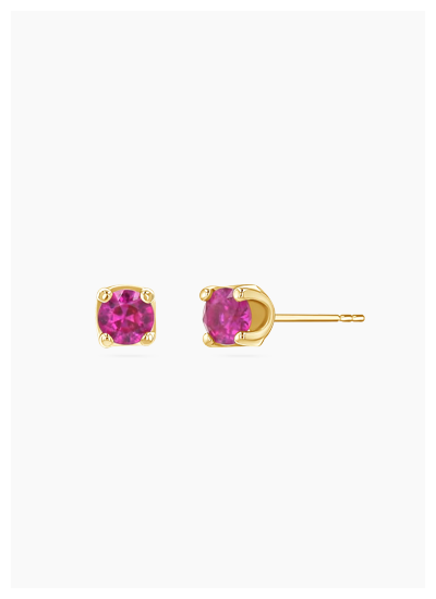14K Gold Solitaire Studs