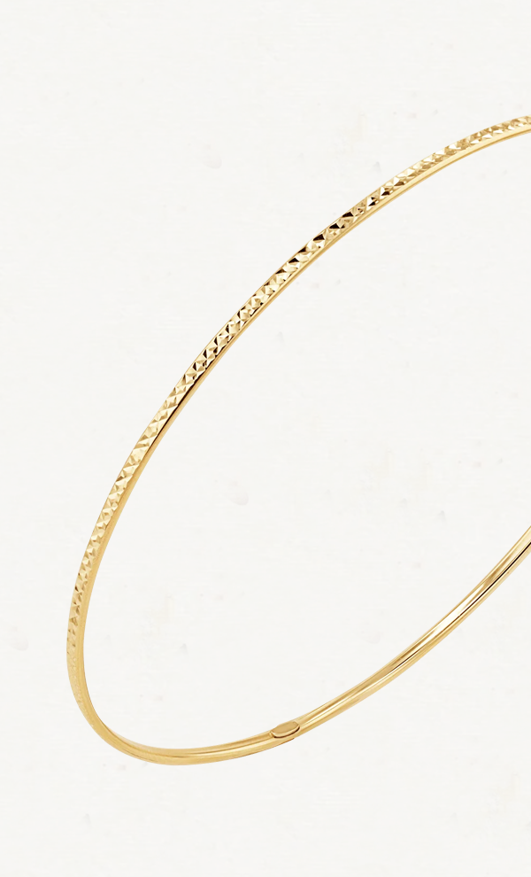 Diamond Cut Wire Bangle