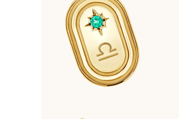 Birthstone Zodiac Oval Charm