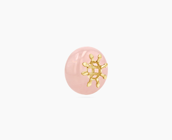 Rose Quartz Gemstone Slider Charm
